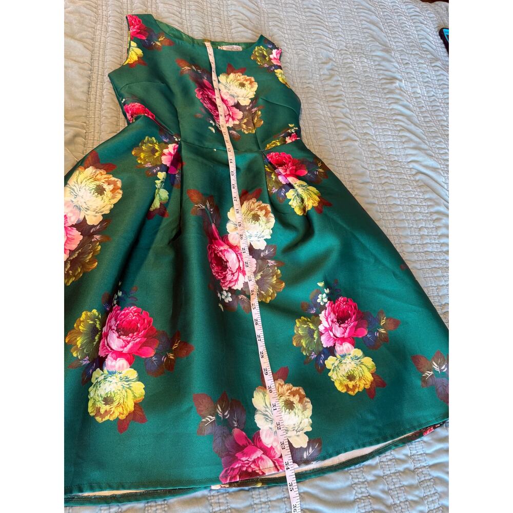 Stone Flower Women's Cocktail Dress Small Party Bridal Shower Coquette Floral - Picture 8 of 8